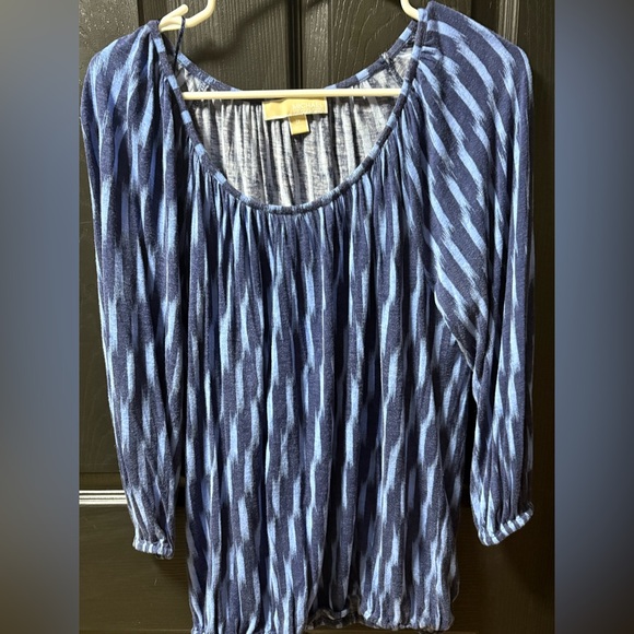Michael Kors Tops - Michael Kors Navy and Light Blue Blouse